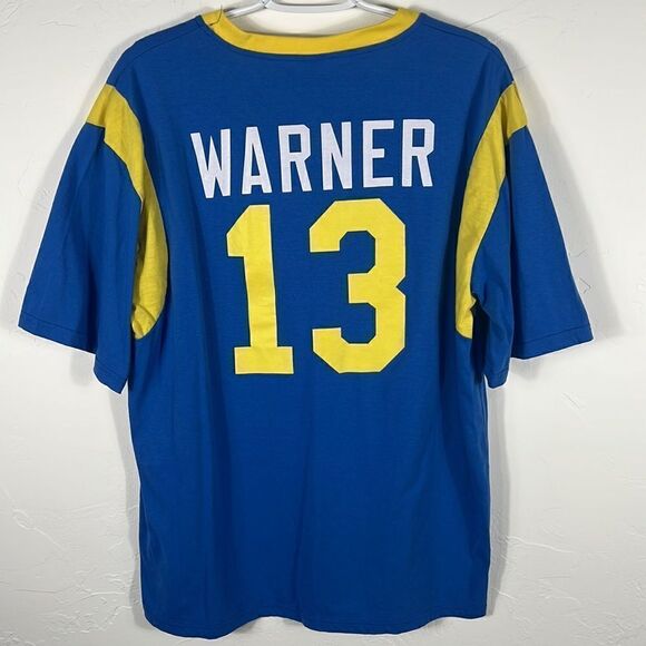🔥🏈 True Vintage St.Louis Cardinals x Rams “Colab” KURT WARNER #13 Jersey Tee - Picture 2 of 8